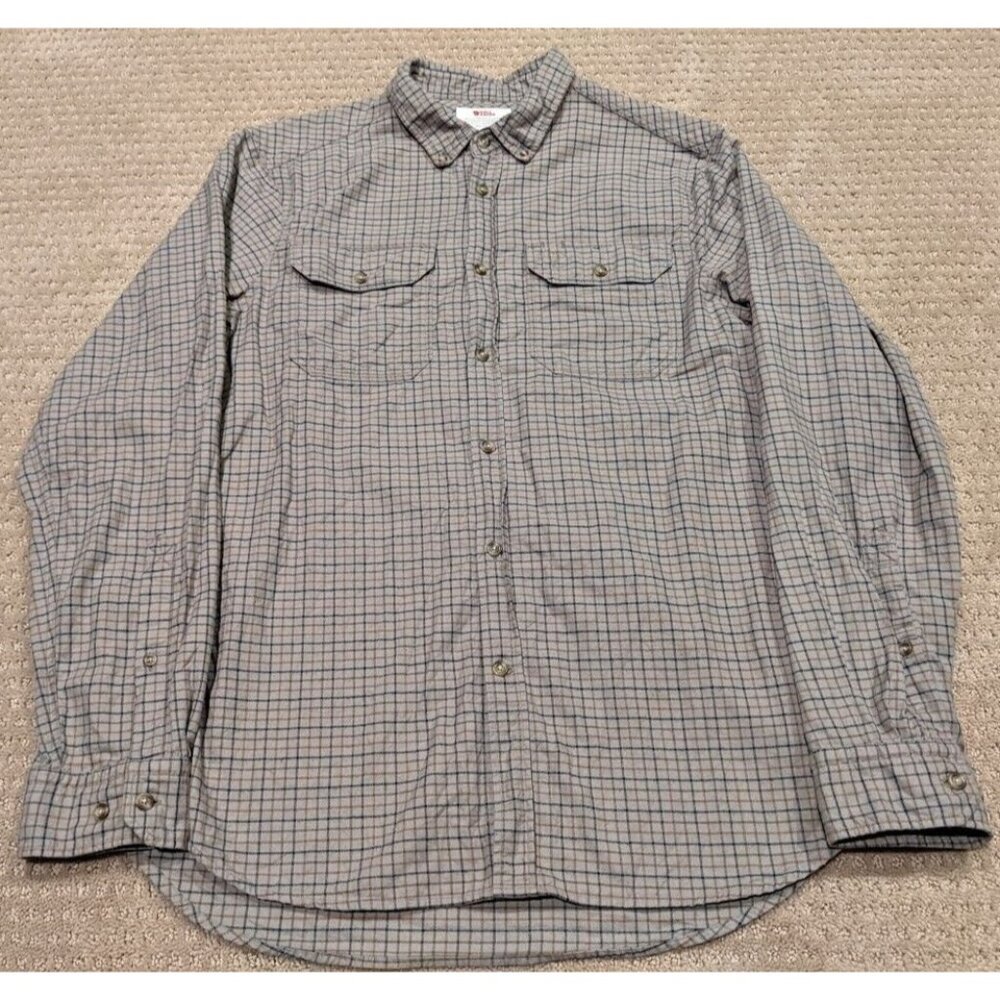 Fjallraven Gray Checkered Casual Button Down Shirt